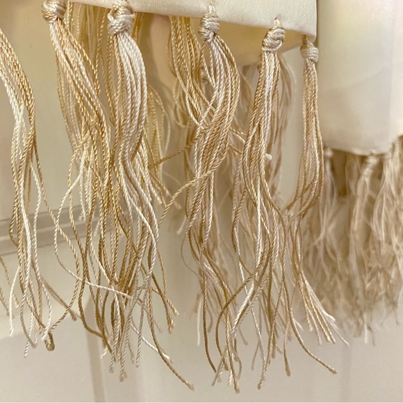 Silk Ombré Cream Tan Scarf/Shawl Wrap - Picture 3 of 6